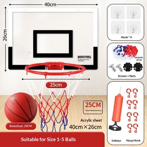 ¡Gran oferta! Tablero de baloncesto de plástico para niños, montado en pared, sin necesidad de taladrar, para interiores, juguete de fitness para el hogar. - Product Image 2