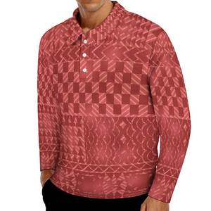 Vintage elegante Turn Down Collar impreso camisa hombres Hawaii Polynesian Tropical Casual acogedor hombres Polo camisa <span class=keywords><strong>Lo</strong></span> Ng manga blusa - Product Image 6