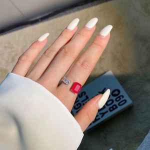 Dylam New <b>Adjustable</b> Statement Diamond Sterling <b>Silver</b> Unique Eternity Wedding Promise Anniversary 5A Cubic Zirconia Band <b>Ring</b> - Product Image 6