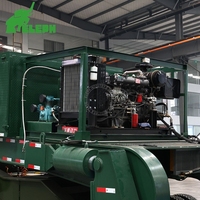 Truk Trailer Angkut Beroda Putar 360 Derajat, Kendaraan Panjang, Trailer Low Bed di Jalan Lereng Tinggi