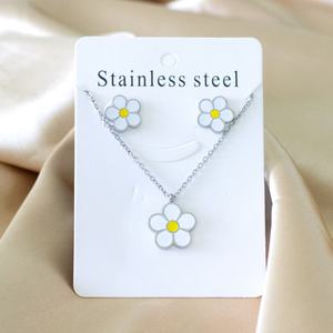 Wholesale Jewelry <b>Set</b> Stainless Steel Jewelry Flower Elegant Type <b>Women</b> Gift Earrings and Pendant Statement Gold Jewelry <b>Sets</b> - Product Image 6