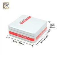 Boîtes en métal personnalisées imprimées pour emballage de petits gâteaux au chocolat, biscuits, boîtes carrées en étain, vente en gros, fournisseur de boîtes rectangulaires
