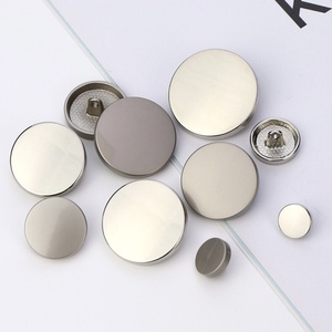 High Quality Alloy Sewing <b>Button</b> Round Round Shank With Customized Colors Plating for Women's Coat Jacket Jeans - Product Image 3