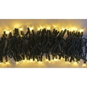 Blanco con flash azul LED Hada Cadena de luz al aire libre IP65 impermeable verde oscuro Cable de goma decoración de Navidad - Product Image 6