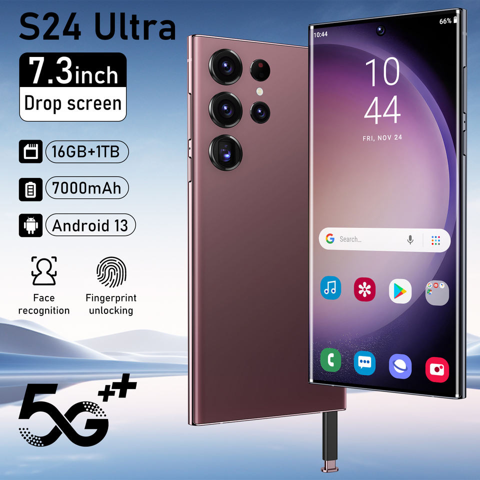 24 Inch Phone Original Phones New S24 ultra Smartphones 7.3inch 16GB+1TB 5G Dual SIM ...