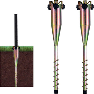 Base Metálica para Sombrilla de Patio, 57 cm, con Pico Espiral para Sujeción al Suelo, Anclaje para Sombrilla Exterior - Product Image 5