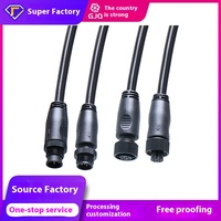 Connecteur M12 Aviation étanche mâle et femelle 2-8 broches en cuivre 3P pour câble d'alimentation