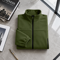 Jaket Fleece Pria Model Longgar Gaya Eropa/Amerika untuk Musim Gugur/Dingin, Warna Solid, Tahan Angin, Tebal, Cocok untuk Aktivitas Luar Ruangan