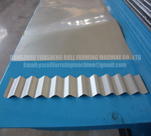 उच्च गुणवत्ता वाले स्वचालित बैरल प्रकार नालीदार आयरन शीट बनाने वाली मशीन अनुकूलन रोल स्टील टाइल मोटर पंप पीएलसी - Product Image 5