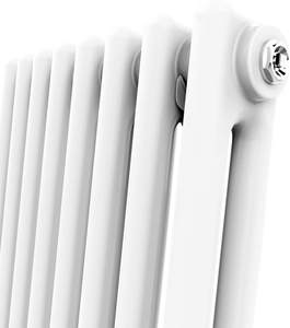 BODE <span class=keywords><strong>Radiateur</strong></span> traditionnel en <span class=keywords><strong>fonte</strong></span> de style blanc Double colonne verticale Colisée Radiateurs de salle de bain 2 panneaux - Product Image 5