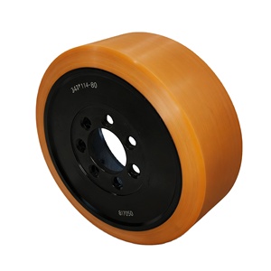 <span class=keywords><strong>Roue</strong></span> motrice pour <span class=keywords><strong>chariot</strong></span> élévateur Jungheinrich 50030509 343*114*80mm, pneu de traction en polyuréthane durable de rechange, capacité de charge 1000kg - Product Image 5