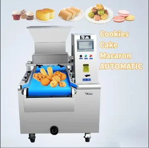 New Manual Table Top Two Colors Greek Biscuit Cookie Cake Butter Batter Depositing And Filling Depositor Machine With Wire Cut