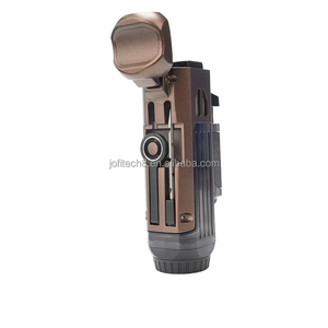 Wholesale Cigar Smoking <b>Torch</b> Lighter 2 Jets Flame Butane Gas Custom Logo Lighters Refillable Butane Gas Cigar Holder Punch Pin - Product Image 4