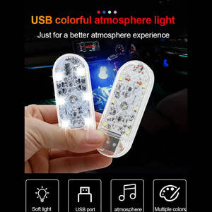 Lampe tactile à <span class=keywords><strong>LED</strong></span> Mini éclairage intérieur de <span class=keywords><strong>voiture</strong></span> sans fil Lampe de lecture de plafond de toit automatique Chargement USB Ampoules d'ambiance - Product Image 4