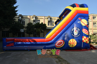 KUOYE Toboggan Gonflable Commercial Extérieur en PVC Durable Effet Galaxie, Idéal pour la Location Événementielle - Vente Flash
