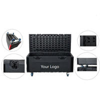 Valise de transport professionnelle pour location de scène, boîte à outils pour panneau d'affichage LED en promotion, valise en plastique à roulettes pour équipement d'éclairage de scène