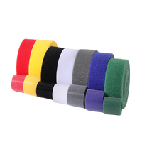 Bande de fixation bâton fort noir blanc autobloquant réglable réutilisable dos à dos crochet et boucle attache câble attache rouleau