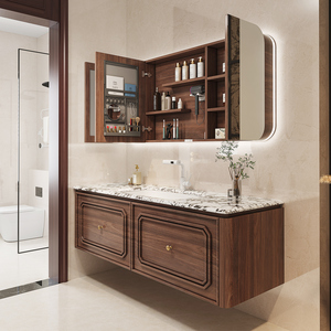 <span class=keywords><strong>Meuble</strong></span>-lavabo de salle de bain mural de luxe au design simple <span class=keywords><strong>Meuble</strong></span>-lavabo de salle de bain sur pied avec miroir - Product Image 2