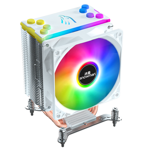 Ventilateurs de refroidissement SNOWMAN <span class=keywords><strong>RGB</strong></span>, refroidisseurs à 4 caloducs Intel pour processeurs, dissipateur thermique, radiateur d'air, dissipateur en cuivre pour PC, CPU - Product Image 2