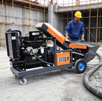Pompe à béton de construction en gros de Chine, pompe de distribution de béton à moteur diesel, distance verticale 40 mètres