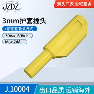 J10004 3mm Safety Banana Plug Nickel Plated 3 Banana Plug And Socket
