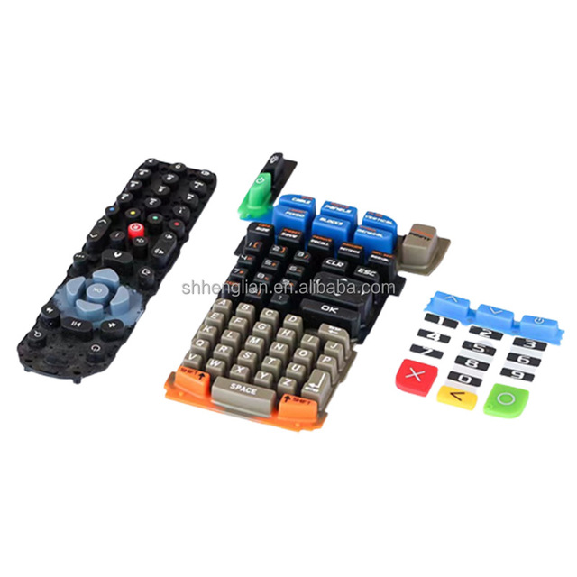 Silicone Keycaps for Electronics, Translucent Conductive Key Processing, Rubber Switch Button Products