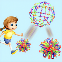 Pelota Mágica Educativa Deformable para Niños, Pelota Elástica Expandible en Forma de Flor, Juguete Interactivo para Atrapar y Lanzar al Aire Libre