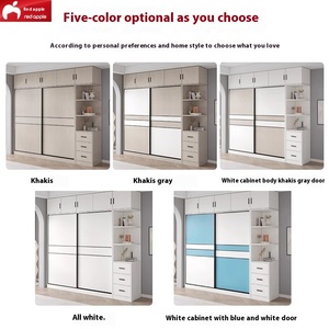 Eco Board <span class=keywords><strong>armadio</strong></span> <span class=keywords><strong>per</strong></span> casa camera da letto personalizzato cappotto di noleggio con porta scorrevole in legno massello Design moderno - Product Image 5