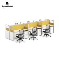 Bureaux de centre d'appels commerciaux partitionnés de style industriel SpaceUnited pour 6 personnes