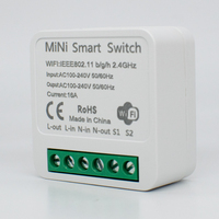 Interrupteur WiFi MINI Alexa 16A, module de relais de minuterie à commande à distance 1 voie, fonctionne avec l'application Tuya Smart Life