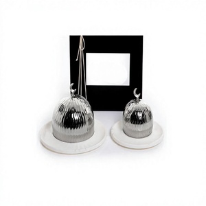 Stainless Steel And Marble Nuts Server Advantageous Design Round Shape Chocolates Server For <b>Top</b> Selling - Product Image 1