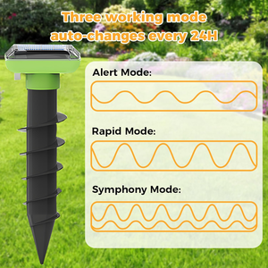 Saijzek OEM Amz Top Vente Haute Qualité <span class=keywords><strong>Efficace</strong></span> Solaire Alimenté Spirale Tige Rats Gopher Campagnol Rongeur Souris Taupe <span class=keywords><strong>Serpent</strong></span> <span class=keywords><strong>Répulsif</strong></span> 600 m² - Product Image 4