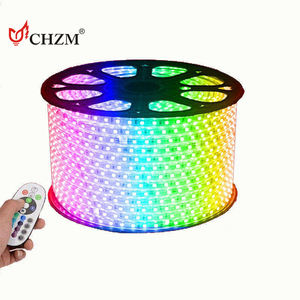 Bouton manuel interchangeable fil de cuivre pur <span class=keywords><strong>RGB</strong></span> 100M AC 220V 5050 SMD Led Strip Light barre lumineuse d'ambiance étanche - Product Image 2