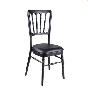 Chaise en aluminium blanche et noire de château de <span class=keywords><strong>Napoléon</strong></span> avec le coussin fixe QL800CW - Product Image 1