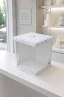 Boîte à gâteau transparente en PET pour la vente en gros, emballage cadeau, qualité alimentaire, avec fenêtre transparente, pour pâtisserie, finition mate, gaufrage, portable