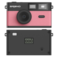 Caméra numérique sans écran classique couleur rose avec logo OEM avec photos de style rétro Mini caméra vintage portable sans écran