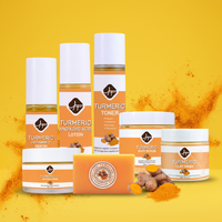 Kit de Soins Visage Hydratant Anti-Taches à la Vitamine C et au Curcuma pour Femmes Noires – Marque Blanche