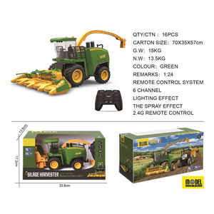 <span class=keywords><strong>1</strong></span>/24 échelle modèle 2.4 GHZ 6CH couleur verte Mini 4x4 voiture jouets RC télécommande tracteur avec <span class=keywords><strong>moissonneuse</strong></span> - Product Image 5