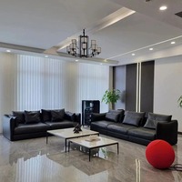 Canapé modulaire en cuir véritable sur mesure avec rembourrage en éponge - Canapé d'angle en forme de L minimaliste italien pour salon de villa