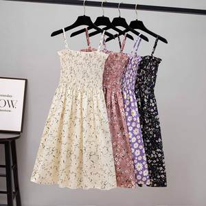 มินิเดรสแฟชั่นฤดูร้อนสำหรับผู้หญิงชุดเดรสแขนกุดสายเดี่ยวลำลองเอวสูงยืดหยุ่นได้สำหรับผู้หญิงชุดเดรสผ้าชีฟอง - Product Image 3