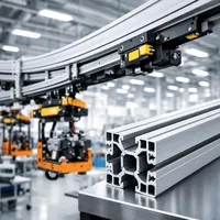 Rail monorail télescopique en aluminium sur mesure pour l'automatisation des quais de chargement