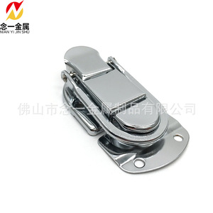 Serrure de barbecue sans clé à profil plat en aluminium 66x34mm finition chromée pour quincaillerie de bagages et flight cases - Product Image 3