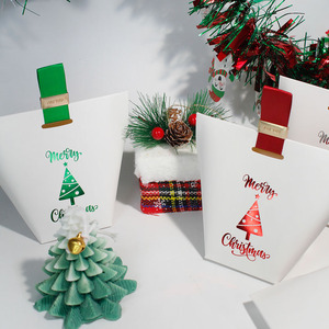 Wholesale Low MOQ 6x6x10cm Small Gift Bag Christmas Present Packaging Bag <b>Paper</b> Shopping Bags for Small Business - Product Image 2