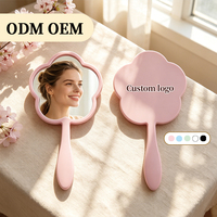 Miroir de maquillage portable 2026, vente directe usine, best-seller transfrontalier, mini miroir à main en forme de fleur