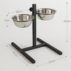Ciotola rialzata regolabile in acciaio inox per cani e gatti di tutte le taglie - Product Image 5