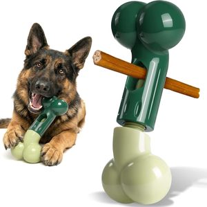 Support pour bâtonnets à mâcher Apasiri pour chiens moyens/grands - Anti-étouffement, empêche les extrémités avalées - Jouet à mâcher en nylon pour chien - Passe au lave-vaisselle - Product Image 1