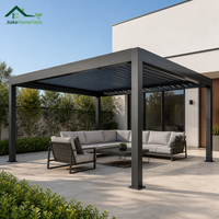 Jiake Pergola aus Aluminium für den Außenbereich mit wasserdichtem Dach und motorisierter Steuerung für moderne Garten- und Terrassenprojekte