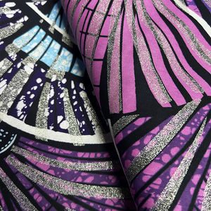 Tout nouveau tissu africain Batik Bikini imprimé Batik dames <span class=keywords><strong>robe</strong></span> <span class=keywords><strong>de</strong></span> soirée tissu à coudre paillettes sable estampage à chaud tissu 6 Yards - Product Image 6