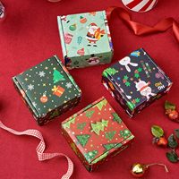 Boîte cadeau de Noël colorée, design Père Noël de dessin animé, emballage de Noël recyclé pour bonbons de la veille de Noël, pour Apple, fabriqué en matériaux durables