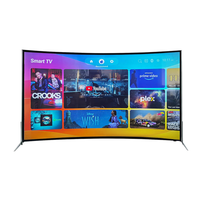 Hot Selling 85" LED Tv 4K Smart Tv WiFi Television Curved Screen Tv with Tempered Glass85" LED Backlight for Home&Hotel Use
